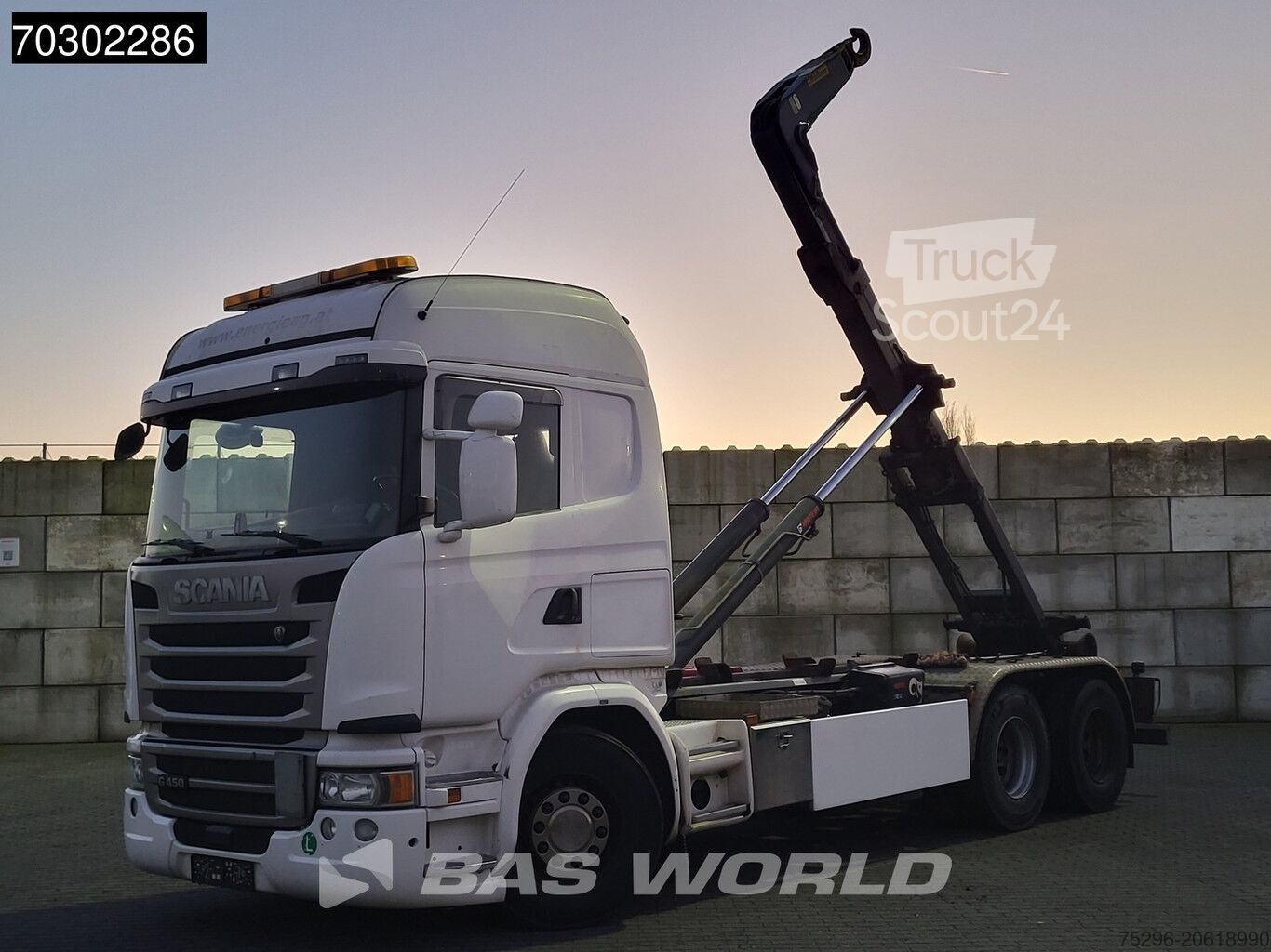 Scania G450 6X2 HIAB XR21Z59 containersystem 3-pedals