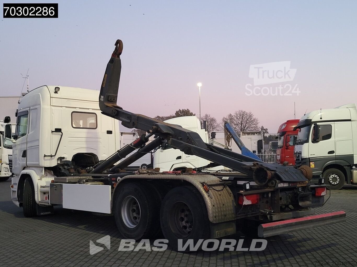 Scania G450 6X2 HIAB XR21Z59 containersystem 3-pedals